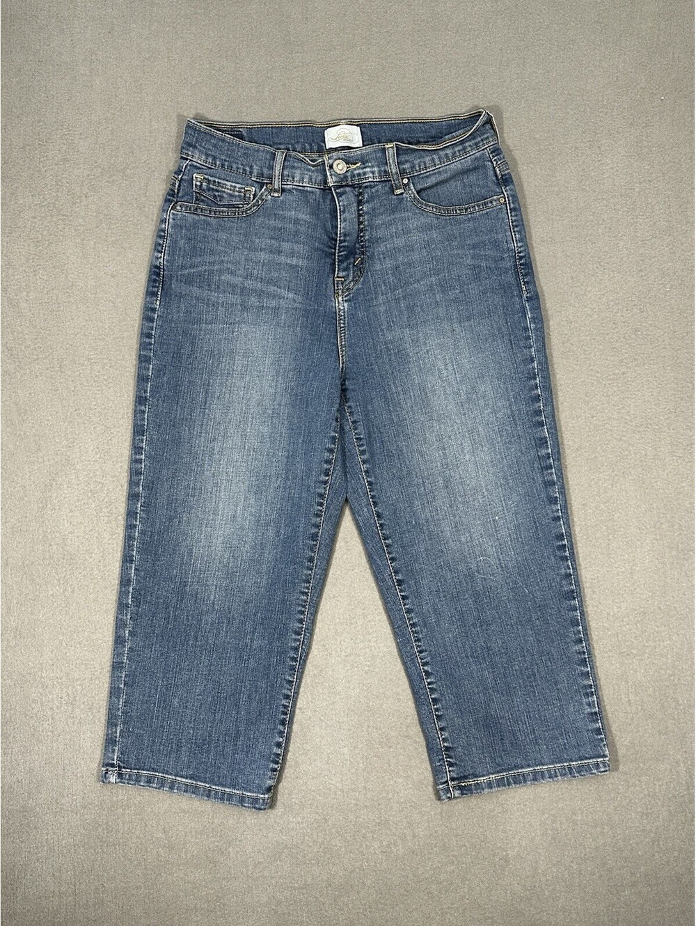 Levis 512 Perfectly Slimming Jeans Womens Size 10 Blue Stretch Capri Denim